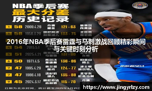 2016年NBA季后赛雷霆与马刺激战回顾精彩瞬间与关键时刻分析